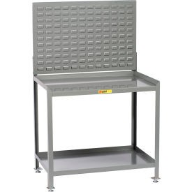 Little Giant® Workbench 36 x 24"" Louvered Panel & 2 Shelves Steel Square Edge