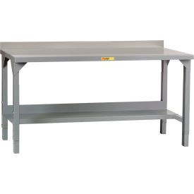 Little Giant® Heavy Duty Welded Workbench 48 x 24"" Adj Height Lower Shelf Steel Square Edge