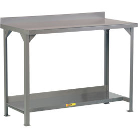 Little Giant® Heavy Duty Welded Workbench 60 x 24"" Lower Shelf Steel Square Edge