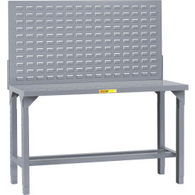 Little Giant® HD Welded Workbench 48 x 24"" Open Base & Louvered Panel Steel Square Edge