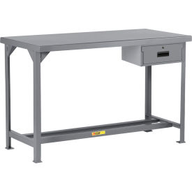 Little Giant® Heavy Duty Welded Workbench 60 x 24"" Open Base Steel Square Edge