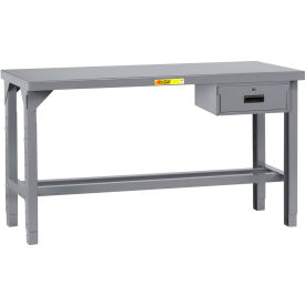 Little Giant® Heavy Duty Welded Workbench 72 x 30"" Adj. Height Open Base Steel Square Edge