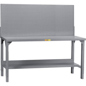 Little Giant® HD Welded Workbench 48 x 24"" Lower Shelf & Pegboard Panel Steel Square Edge