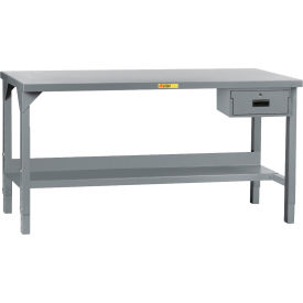 Little Giant HD Welded Workbench 72 x 30"" Adj. Height Lower Shelf & 1 Drawer Steel Square Edge