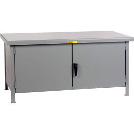 Little Giant® Heavy Duty Cabinet Workbench with Steel Square Edge 48""W x 30""D Gray