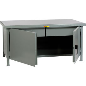 Little Giant® Heavy Duty Cabinet Workbench with Steel Square Edge & 2 Drawer 72""W x 30""D Gray