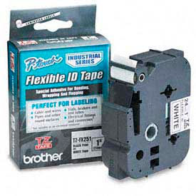 Brother International Corp TZF-X251 TZ Tape Cartridge for P-Touch labelers, flexible tape, Black on White, 1w image.