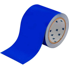 Brady Worldwide Inc 104374 Brady® 104374 ToughStripe Floor Marking Tape, Polyester, 4"W X 100L, Blue image.