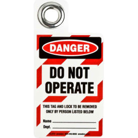 Brady 105723 Padlock Tag- Danger Do Not Operate, Polyester, 3