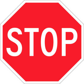 Brady Worldwide Inc 115589 Brady® 115589 Stop Sign, 12"H X 12"W, HIP Reflective Sign, Aluminum, 12"W x 12"H image.