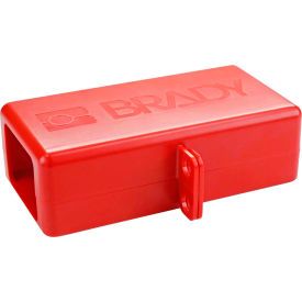 Brady Worldwide Inc 150821 Brady® 150821 BatteryBlock Cable Lockout - Large, ABS Plastic, Red, 1/4 Cable Length image.