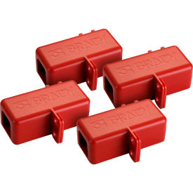 Brady Worldwide Inc 150822 Brady® 150822 BatteryBlock Cable Lockout-Small; 24 PK, ABS Plastic, Red, 1/4 Cable Length image.