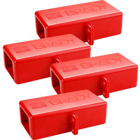Brady Worldwide Inc 150823 Brady® 150823 BatteryBlock Cable Lockout-Large; 24 PK, ABS Plastic, Red, 1/4 Cable Length image.