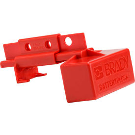 Brady Worldwide Inc 150841 Brady® BatteryBlock™ Power Connector Lockout For Forklifts, Red, 120V image.
