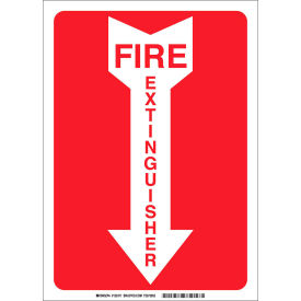 Brady 25718 Fire Extinguisher Sign, Polystyrene, 7
