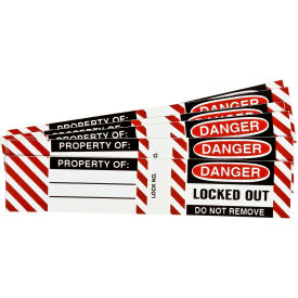 Brady Worldwide Inc 50280 Brady® 50280 Steel Padlock Labels, Danger Locked Out Do Not Remove, 6/Pack image.