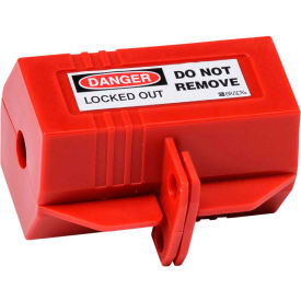 Brady Worldwide Inc 65674 Brady® 65674 Plug Lockout 110 Volt With Danger Label, Polypropylene, 3-1/8"W x 2"H image.