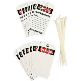 Brady Worldwide Inc 76192 Brady® 76192 Danger Accident Prevention Tag With Overlaminate, Polyester, 3"W x 5-3/4"H image.