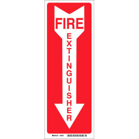 Brady Worldwide Inc 90367 Brady® 90367 Fire Extinguisher Sign, Self-Adhesive, Polyester, 5"W x 14"H image.