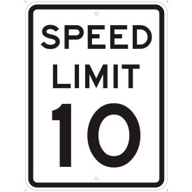 Brady Worldwide Inc 94211 Brady® 94211 Speed Limit 15, HIP Reflective Speed Limit Sign, Aluminum, 24"W x 24"H image.
