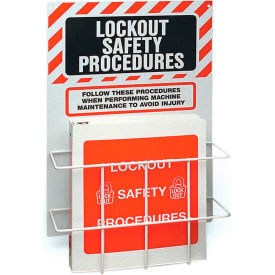 Brady Worldwide Inc 99289 Brady® 99289 Lockout Procedure Station With Binder, Polystyrene, 14"W x 20"H image.