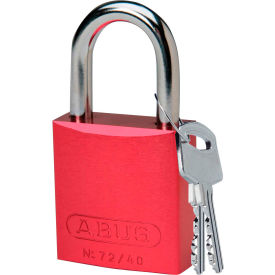 Brady Worldwide Inc 99608 Brady® 99608 Aluminum Lockout Padlock, 1", Red image.