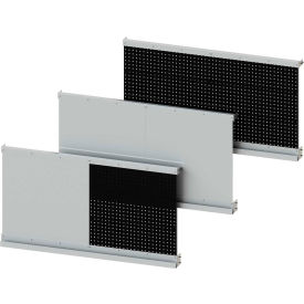 Built 46747 Built Systems Pegboard & Whiteboard Panel Combo, 60"W, Black/White image.