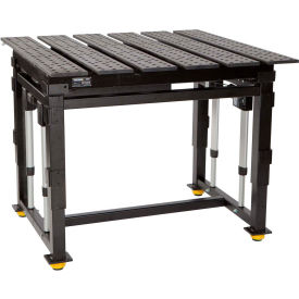 Built 46825 Built Systems Welding Table, 94"W x 46"D, 3500 lb Capacity, Black image.