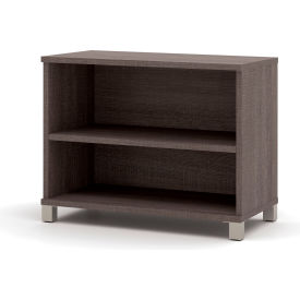 Bestar 120160-1147 Bestar® Bookcase, 2 Shelf -  Bark Grey - Pro-Linea Series image.