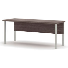 Bestar 120401-47 Bestar® Desk With Metal Legs - 71" - Bark Grey - Pro-Linea Series image.