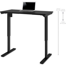 Bestar 65857-18 Bestar® Height Adjustable Table - Electric - 48" x 24" x 28" - 45"H Black image.