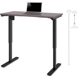 Bestar 65857-59 Bestar® Height Adjustable Table - Electric - 48" x 24" x 28" - 45"H Slate image.