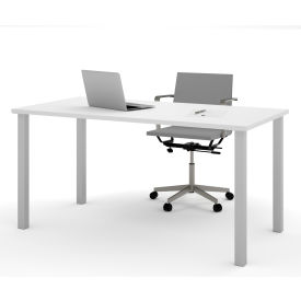 Bestar 65865-17 Bestar All-Purpose Worksurface Table - 60 x 30 - White image.