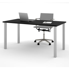 Bestar 65865-18 Bestar All-Purpose Worksurface Table - 60 x 30 - Black image.