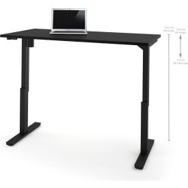 Bestar 65867-18 Bestar® Height Adjustable Table - Electric - 60" x 30" x 28" - 45"H Black image.