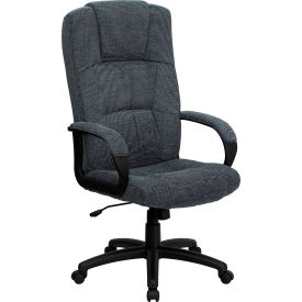 Flash Furniture High Back Gray Fabric Executive Swivel Office Chair with Arms Flash Furniture High Back Gray Fabric Executive Swivel Office Chair with Arms