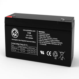 Battery Clerk LLC AJC-C12S-I-0-187739 AJC® Dual-Lite CVT3GB5DI Emergency Light Replacement Battery 12Ah, 6V, F1 image.