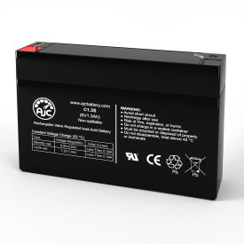Battery Clerk LLC AJC-C1.3S-J-4-189521 AJC® Scale-Tronix 2500 Bed Scale Medical Replacement Battery 1.3Ah, 6V, F1 image.