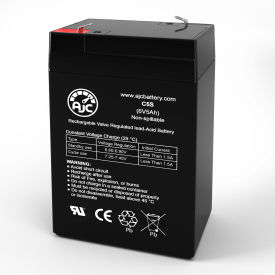 Battery Clerk LLC AJC-C5S-A-1-120367 AJC® Ademco 456-651 Alarm Replacement Battery 5Ah, 6V, F1 image.