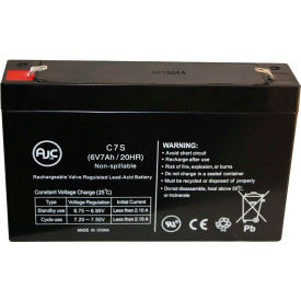 Battery Clerk LLC AJC-C7S-B-0-103202 AJC® Chloride 100-001-0066 6V 7Ah Emergency Light Battery image.