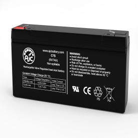 Battery Clerk LLC AJC-C7S-I-0-187143 AJC® Dyna Ray 12DR707 Emergency Light Replacement Battery 7Ah, 6V, F1 image.