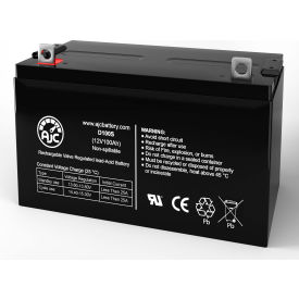 Battery Clerk LLC AJC-D100S-J-0-191700 AJC® Patriot Solar 100W Portable Generator Solar Replacement Battery 100Ah, 12V, NB image.
