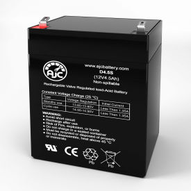 Battery Clerk LLC AJC-D4.5S-B-0-109706 AJC® Battery Brand Replacement for a GC-1240 UPS Replacement Battery 4.5Ah, 12V, F1 image.