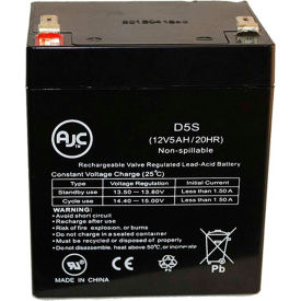 Battery Clerk LLC AJC-D5S-A-1-158120 AJC®  GS Portalac PE12V4.5 F1 12V 5Ah Sealed Lead Acid Battery image.