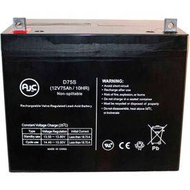 Battery Clerk LLC AJC-D75S-J-1-140522 AJC®  Leoch LP12-75 Sealed Lead Acid - AGM - VRLA Battery image.