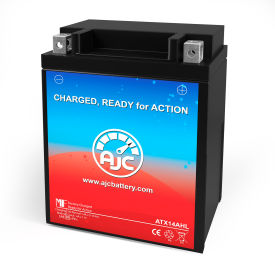 Battery Clerk LLC AJC-PS-ATX14AHL-500212 AJC® Cagiva Elefant 2-Cyl 350CC Motorcycle Replacement Battery 1986, 12V, B image.