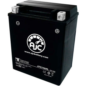 Battery Clerk LLC AJC-PS-ATX14AHL-500451 AJC Battery Kawasaki ZX750-A GPz 750CC Motorcycle Battery (1983-1985), 14 Amps, 12V, B Terminals image.