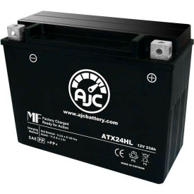 Battery Clerk LLC AJC-PS-ATX24HL-514254 AJC Battery Ski-Doo mula S 368CC Snowmobile Battery (1998-2000), 23 Amps, 12V, I Terminals image.