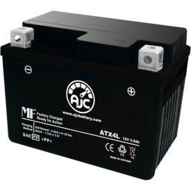 Battery Clerk LLC AJC-PS-ATX4L-514376 AJC Battery Ski-Doo Mx Z 600 Ho SDi 593CC Snowmobile Battery (2004), 3.5 Amps, 12V, B Terminals image.