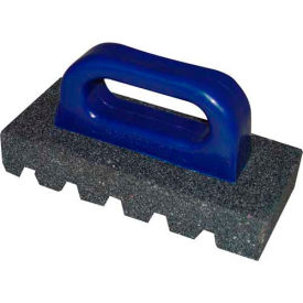 Bon Tool Co. 12-279 Fluted Rub Bricks, 8"L X 3 1/2"W X 1 1/2"H, 20 Grit, Plastic Handle image.